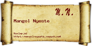 Mangol Nyeste névjegykártya